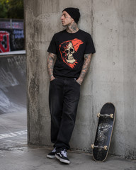 Famous Stars And Straps REAPER BADGE Men’s Short Sleeve T-Shirt Black Small