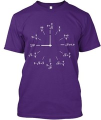Engineering Students Clock | Math T-Shirt Made in the USA Size S to 5XL