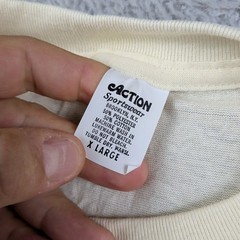 Vintage 70s T Shirt Mens XL White Action Sportswear Brooklyn Las Vegas Thin USA