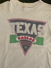 Vintage 80s Dallas Texas Distressed Men’s Large White Stedman T-shirt Tee