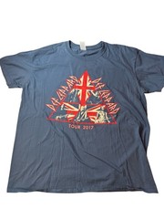 Def Leppard Blue Gray 2017 Concert Tour T-shirt Band XL Short Sleeve