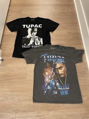 LOT OF 2 – TUPAC Rap Size Small/Medium T-Shirt Trust Nobody / All Eyez On Me