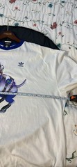 adidas Men’s Fresh Tee Short Sleeve T-Shirt Black/White, Crew Neck, Size XL