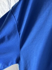 Mens Pullover T- Shirt Bright Blue Polyester Easy Care Unbranded No SIZE READ