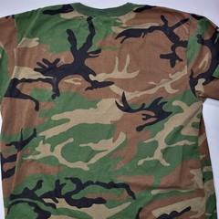 Woodland Camo T Shirt XL Military Style Camouflage Cotton Tee USA