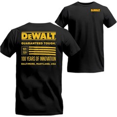 DEWALT 100 Years T-Shirt For Men, Limited Edition 1924–2024 Workwear Tee