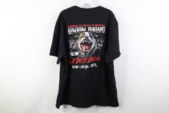 Y2K Mens 2XL Faded USW Local 207L United Steelworkers Union Dawg T-Shirt Black