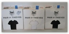 Pair of Thieves Men’s Undershirt Black Gray White T-Shirt SINGLES Choice