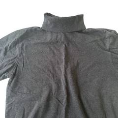 Lands’ End Men’s Size S 34-36 Dark Gray Turtleneck Long Sleeve T-Shirt Cotton