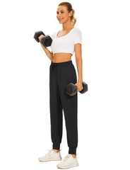 Women’s Casual Pants Zipper Pockets High Waist Lounge Sweatpants Yoga Travel