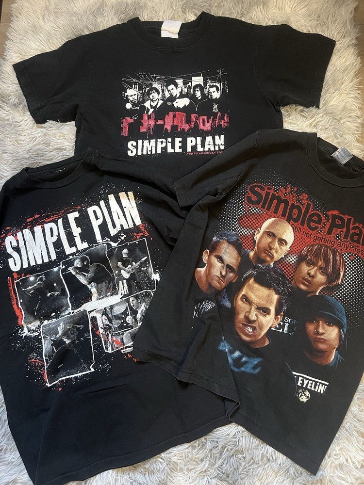 Vintage Simple Plan Shirt 3pcs Small Medium Large