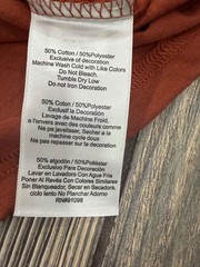 Boxercraft Mens Rust Orange T-Shirt Large 50/50 Cotton Polyester Blend