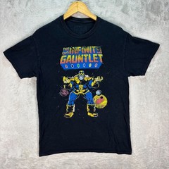 Marvel Men’s The Infinity Gauntlet Thanos T-Shirt Black Retro Graphic Tee M
