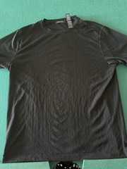 Claiborne Men’s Black Knit Polyester Rayon Short Sleeve T-Shirt Size L