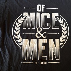Of Mice & Men Shirt Mens Medium Black Band Graphic Tee Rock Emo Metal Music 2009