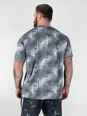 D555 Duke Big Mens Dry Wear T-Shirt Lightweight Grey Printed 2XL-6XL (601922)