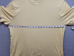 J. Crew Men Shirt L Yellow Crew Neck Short Sleeve Flat Front Breathable Pullover