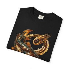 Stained Glass Espresso Meteor Catfish T-Shirt Graphic