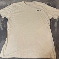 Orvis Mens XXL Oatmeal Heather Fishing Graphic T-Shirt Bass Lure Short Sleeve