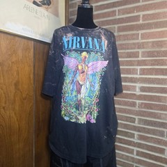 Nirvana In Utero Bleach Dye Graphic T Shirt Mens XL Spencers Custom Distressed
