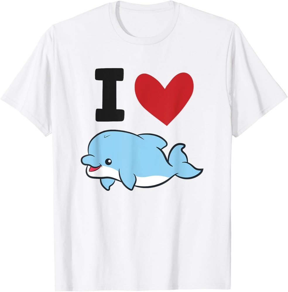 I Love Dolphins Sea Ocean Cute Dolphin T-Shirt