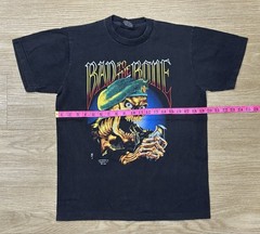 HARLEY DAVIDSON vintage 1987 BAD TO THE BONE shirt JUST BRASS biker MOTORCYCLE