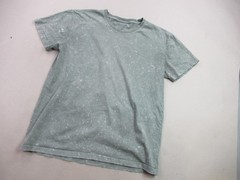 Shirt Mens Medium Short Sleeve Crew Neck Outdoors Lightweight Casual Gray