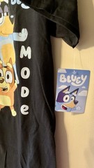 Bluey “Dance Mode” T-Shirt Unisex Adult Black with Bandit, Chili, Bluey + Bingo