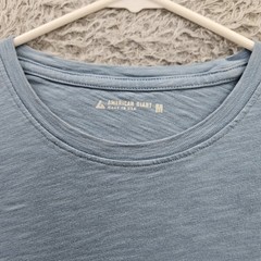 AMERICAN GIANT T Shirt Medium Slub Cotton Made in USA Sky Blue