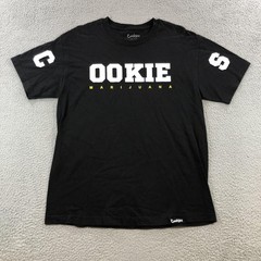 Cookies Marijuana Shirt Mens Large Black Streetwear Bold Graphic Tee 100% Cotton