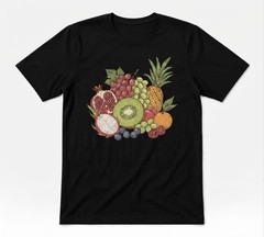 Fresh Vibes Fruit Cute Summer Fruit Healthy Lifestyle Black T-shirt