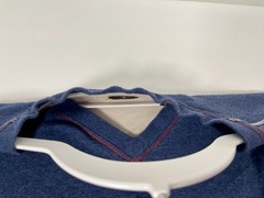 Left Coast Tee Short Sleeve V Neck Mens Large Blue 100% Cotton