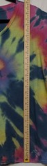 Handmade Tie Dye Spiral Pattern Multicolor Rainbow Large Shirt 21.5″ W X 28″ L