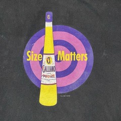 Vintage 90s Galliano Liquor Size Matters Humor T-Shirt Size XL