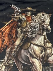 Rock Chang Skeleton Cowboy Horse XL Skulls Goth Shirt