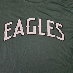 Badger Sport Eagles Short Sleeve T Shirt Green Adult Small Athletic Performance