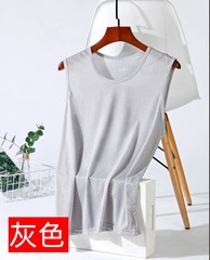 Men’s Vests Casual Male U Collor Sleeveless Breathable Thin Loose Hollow Out.