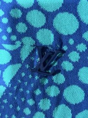 Louis Vuitton L Size Kusama All Over Pumpkin T Shirt Green Blue Cotton Tee