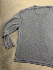 Orvis Shirt Mens Medium Blue Striped Slub Long Sleeve Casual Tee