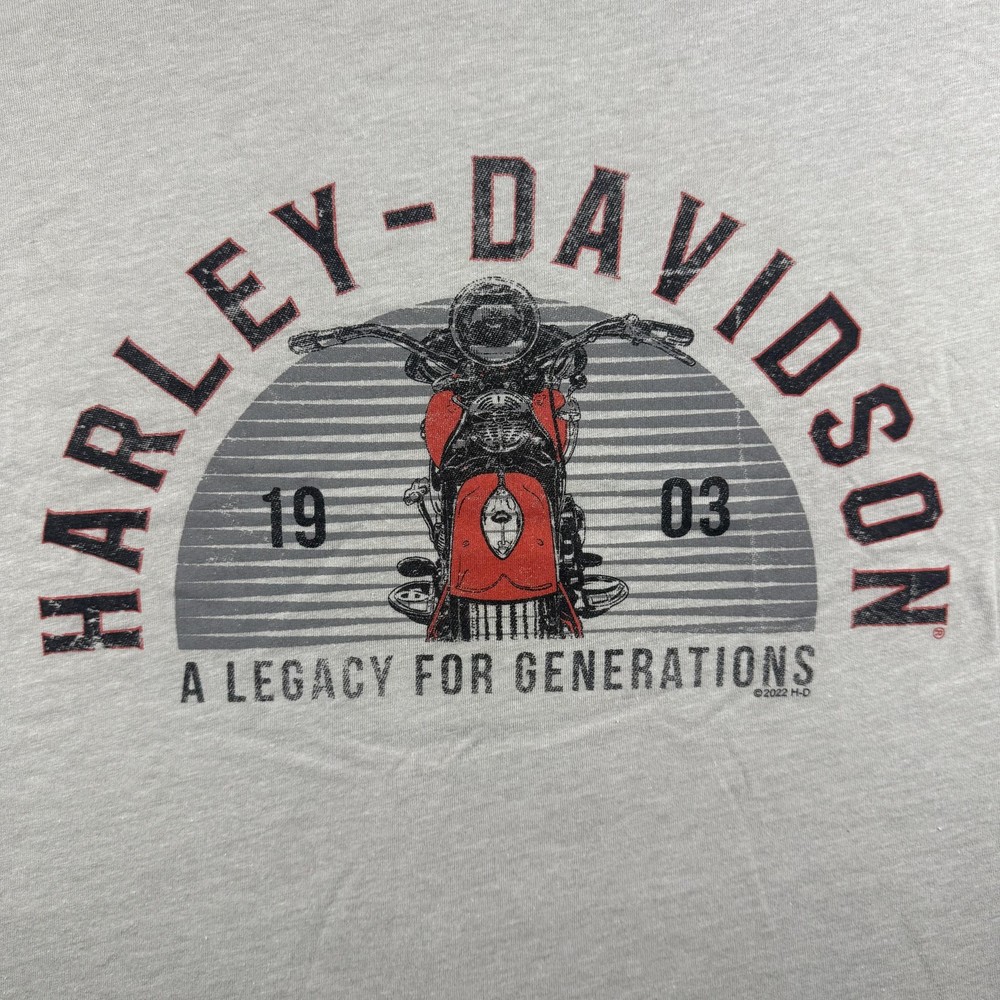 Harley-Davidson Shirt Mens 2XL Gray Museum Milwaukee WI Motorcycle Biker Tee