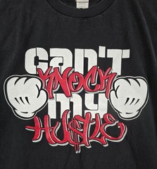 Vtg Y2K Shaka Active Men’s 2XL T-Shirt Black ‘Can’t Knock My Hustle’ Streetwear