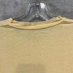 G.H. Bass & Co. Shirt Mens L Yellow Salmon River Whitewater Graphic Distressed