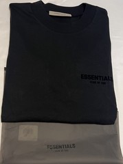 NEW Fear of God Essentials T-Shirt Black Stretch Limo Size Extra Small XS