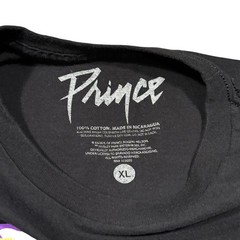 Prince Purple Rain Graphic Print Black Cotton T-Shirt Mens Size XL Extra Large