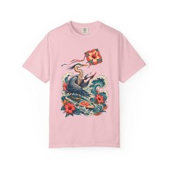 Hibiscus Surf Kite Heron T-Shirt Graphic