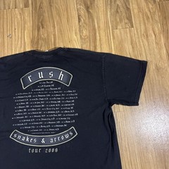 Y2K Rush Tour Shirt Mens Large Black Snakes & Arrows Skull Rock Graphic Tee 2008
