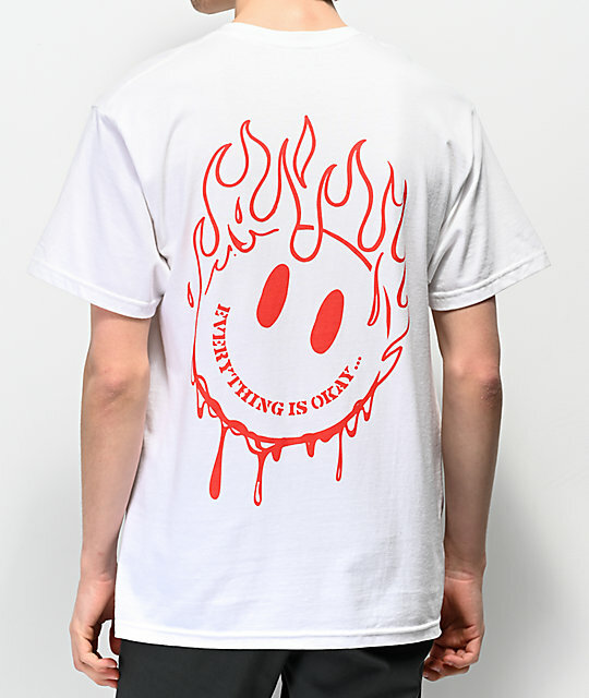 ALAB A-Lab Mens Everything Is Okay..White Tee Shirt New S, M, L, XL
