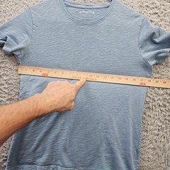 AMERICAN GIANT T Shirt Medium Slub Cotton Made in USA Sky Blue