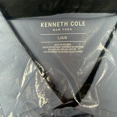 Kenneth Cole Men’s Short Sleeve Button-Up Shirt Gray Size Large, NWT