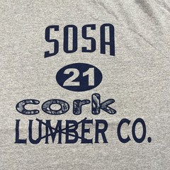 Vintage 2003 Sammy Sosa Cheater Cork Bat Shirt 2XL 25×29 Chicago Cubs